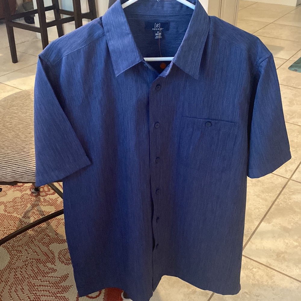 George Untuck EUC Blue Button Down Men’s Shirt - Size M (38-40)